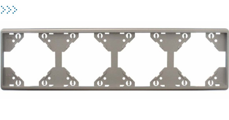 Горизонтальная 4-ная рамка, серебро (50941 TPR)